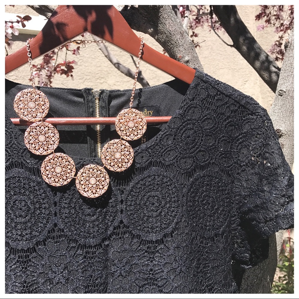 ❌DONATED❌ Laundry | Black Lace Shift Dress - Picture 2 of 5